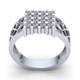 thumbnail image 3 of Natural 3ct Round Cut Diamond Mens Cluster Anniversary Wedding Band Solid 10K Rose, White or Yellow Gold H SI2, 3 of 3