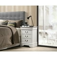 thumbnail image 5 of Louis Philippe 3-Drawer White Nightstand (29"H x 16"W x 21"D), 5 of 5