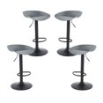 thumbnail image 1 of Sillas Shell para bar o para barra de cocina giratoria con respaldo reposapiés base metálica altura ajustable y ideal para barra de comedor cocina o bar 4 pzas, 1 of 4
