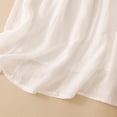 thumbnail image 6 of CheerKidz Women's Light Fabric Drawstring Elastic Waist Midi Skirt, Solid Color Layered A-Line Flowy Long Skirt White L, 6 of 6
