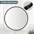 thumbnail image 4 of Costway 16''Round Wall Mounted Bathroom Mirror Aluminum Alloy Frame Decor Mirror Black, 4 of 10