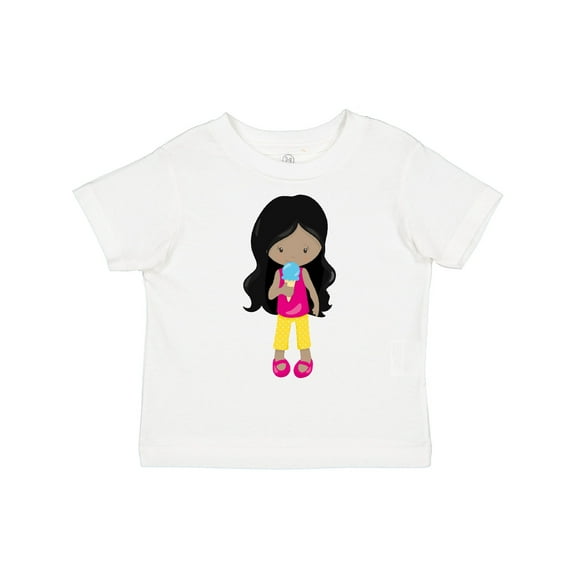 Inktastic Girl with Ice Cream, African American Girl, Dress Girls Toddler T-Shirt