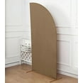 thumbnail image 4 of BalsaCircle 7x3 feet Taupe Matte Fitted Spandex Half Moon Wedding Arch Backdrop Stand Cover Party Events Decorations, 4 of 8