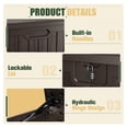 thumbnail image 2 of SONGMY 250 Gallon Outdoor Resin Deck Box with Divider, Waterproof Storage Box with Lockable Lid&Side Handles for Garden Tools, Pools Supplies (Brown), 2 of 7