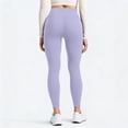 thumbnail image 4 of Buttery Soft Leggings for Women - High Waist 7/8 Length Workout Gym Yoga Pants Purple M, 4 of 7