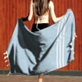 thumbnail image 4 of Turkish Beach Towels Sand Free Oversized Bath Pool Swim Towel Extra Large XL Big Blanket Adult Travel Essentials Cruise Accessories Must Haves Clearance Vacation Stuff, 4 of 6