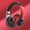 Red, variant on Bluetooth 5.1 Foldable Headphones,Wireless Over-Ear Headset with Subwoofer,Noise Cancellation,Built-in Mic,Long Battery Life,Rose Gold