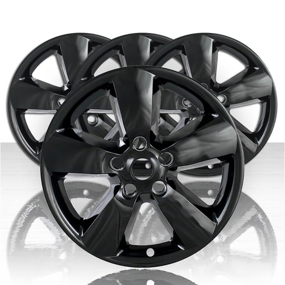 Set of Four 20' Gloss Black ABS Wheel Skin Covers for 2013-2018 Dodge RAM 1500