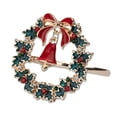 thumbnail image 4 of Beautiful Christmas/Holiday Wreath & Bell Napkin Rings Set of 4, 4 of 5