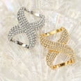 thumbnail image 4 of Scarf Rings for Women X Shaped Scarf Buckle Rhinestone Shawl Slide Pin Clip for Clothing Silk Scarves Accessories, 4 of 7