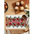 thumbnail image 4 of Christmas Poinsettia Pine Needles Table Mat Holiday Kitchen Dining Table Decor Placemat Wedding Party Decor Table Napkin, 4 of 5