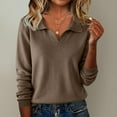 thumbnail image 2 of Womens V Neck Long Sleeve Sweaters, Lightweight Dressy Casual Business Basic Knit Pullover Tops Fall Outfits, 2 of 9