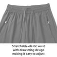thumbnail image 4 of Fiaer,Oversized Waffle Stretch Pants for Women,Women's High Waist Quick Drying Lace up Sweatpants,Ladies Loose Fit Waterproof Breathable Trousers with 2 Pockets Grey XXL, 4 of 7