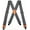 Grey, variant on Men's Industrial Strength Suspenders Partial Elastic Tradesperson's Suspenders 2 inch Wide Tool Belt Suspenders