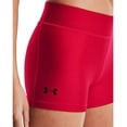 thumbnail image 2 of Under Armour Womens HeatGear Mid Rise Shorty Red 600/Black X-Small, 2 of 6