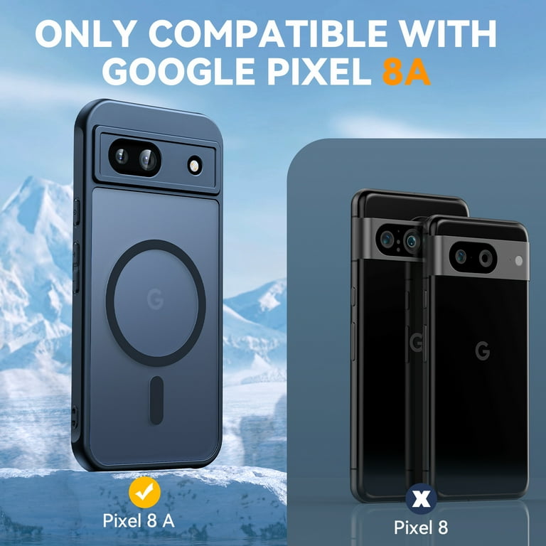 Magnetic Case for Google Pixel 8A Case [Shockproof Matte