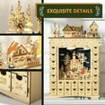 thumbnail image 6 of Christmas Advent Calendar, Wooden Countdown to Christmas Table Decoration with 24 Drawers, Lights, Battery Operated, 6 of 11