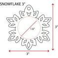 thumbnail image 2 of 25 Units Acrylic Christmas Ornaments Blanks Snow Flake 1/8" Thick – Clear or Solid Color – (Size 3") Made in USA, 2 of 5