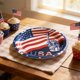 thumbnail image 5 of Americans Flag Independence Day Party Supplies Paper Plates Tissue Cups Holiday Party Tableware One Time Holiday Tableware, 5 of 6