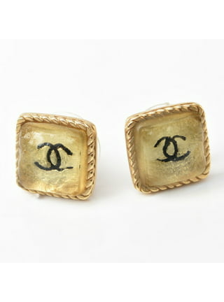 Authenticated Used Chanel CHANEL Earrings Coco Mark Light Gold