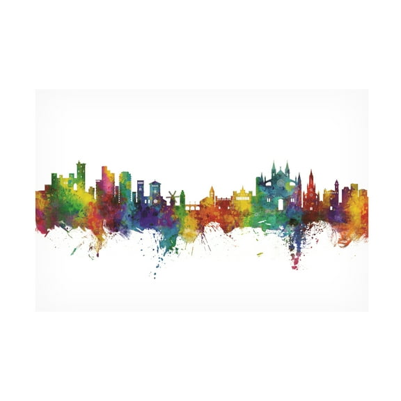 Michael Tompsett 'Palma de Mallorca Spain Skyline' Canvas Art