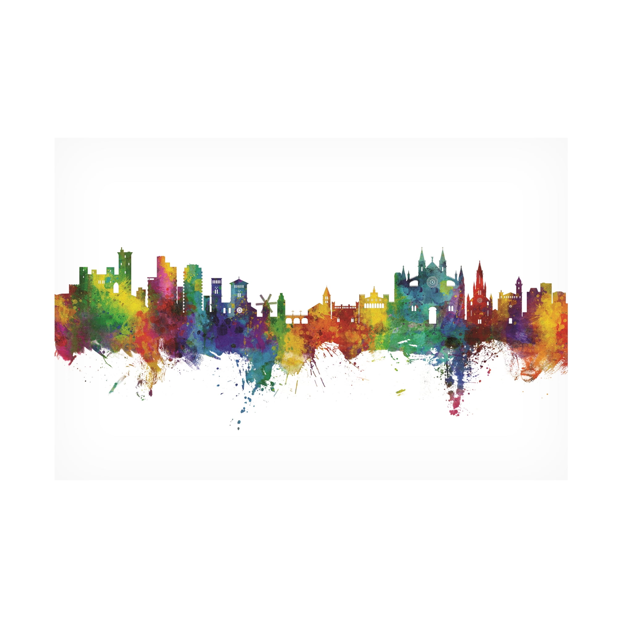 Michael Tompsett 'Palma de Mallorca Spain Skyline' Canvas Art