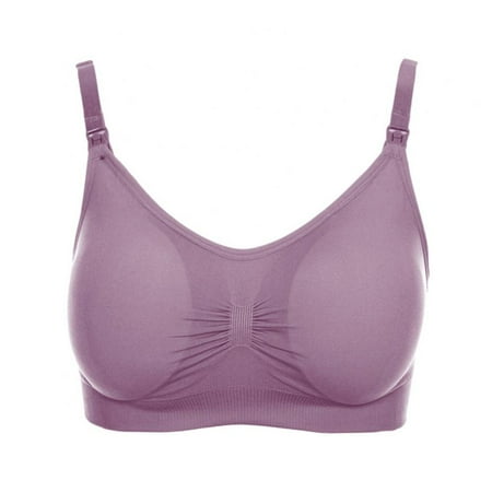 

Women s Nursing Bra Adjustable Shoulder Straps Casual Seamless Breathable Pregnant Feeding Bra
