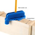 thumbnail image 3 of Trazador central Trazador de carpintería Herramienta de trazador compensado Herramienta de buscador de centro trazador Medidor de trazador de madera Se adapta a lápices de madera estándar (2, 3 of 5