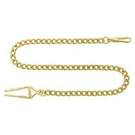 Charles-Hubert- Paris Brass Gold-Plated Pocket Watch Chain #3547-G