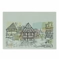 thumbnail image 1 of German Cutting Board, Historic Traditional Scene Nuremberg Germany Classical Timber Houses Illustration, Decorative Tempered Glass Cutting and Serving Board, Small Size, Multicolor, by Ambesonne, 1 of 1