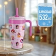 thumbnail image 2 of Magma Life Termo Acero Inoxidable para Niños Mini Flip 532 ml (18 oz), Doble Pared, Tapa Antiderrames con Popote, Mantiene Frío y Caliente, 2 of 7