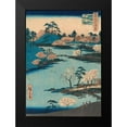 thumbnail image 2 of Hiroshige, Ando 14x18 Black Modern Framed Museum Art Print Titled - Open garden at Fukagawa Hachiman Shrine, 2 of 5