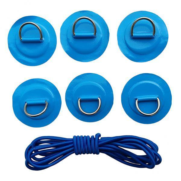 2x Paddleboard Deck Rigging Kit D de 6 Piezas Y Cable de Choque Elástico , Kit de Fijación de Cubierta Infl DYNWAVEMX Parche de anillo en D para kayak