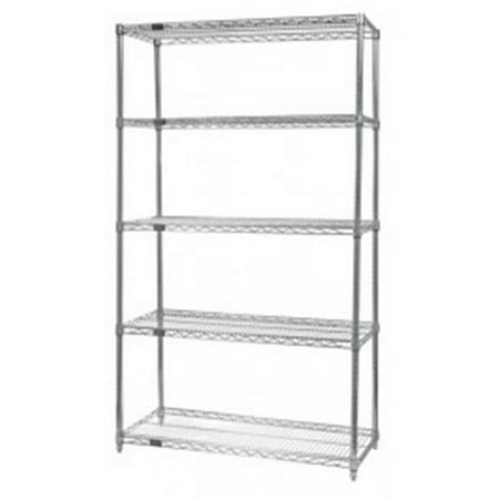 

5-Shelf Stainless Steel Wire Shelving Unit - 14 x 72 x 86 in.