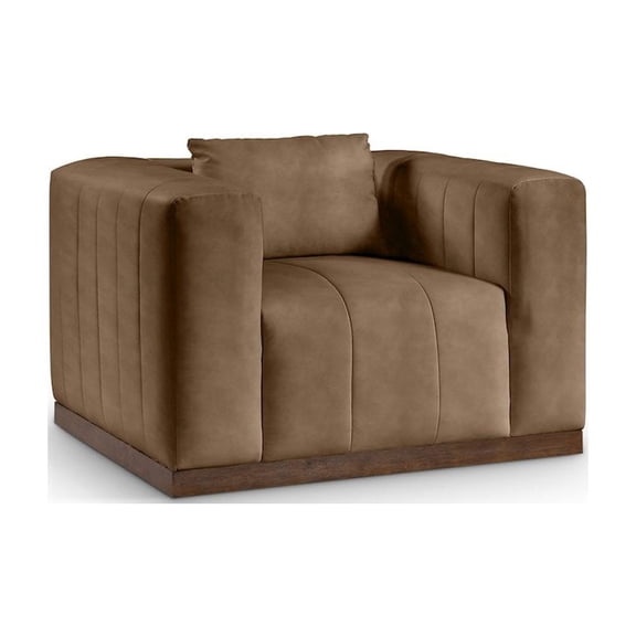 Meridian Furniture Mallina Brown Vegan Leather Chair