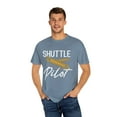thumbnail image 4 of Novelty Shuttle Pilot Sew Quilt Patching Patchworking Needlework Humorous Stitches Tailors Sewing Repairing Knitter Unisex Garment-Dyed T-shirt, 4 of 4