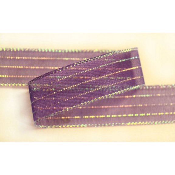 Ribbon Bazaar Corsage 5/8 inch Purple Iridescent 50 yards Ribbon