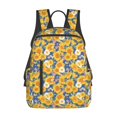 thumbnail image 1 of Balery Vintage White Yellow Sunflower Mochila ligera para hombre y mujer: duradera e impermeable, ideal para la escuela, el trabajo, viajes y uso diario., 1 of 7