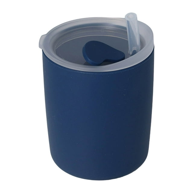 Baby Training Cup, Skin Friendly Stable Lid Soft Baby Learner Cup For Home For Kids Blue