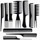 thumbnail image 3 of 10-pack Assorted Combs Black, 3 of 3