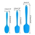 thumbnail image 2 of 3pcs Kitchen Silicone Spatula Set Heat Resistant Rubber Turner Scraper Cooking Baking Utensils Blue, 2 of 7