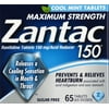 Zantac 150 Cool Mint Maximum Strength Ranitidine Acid Reducer Tablets, 65ct