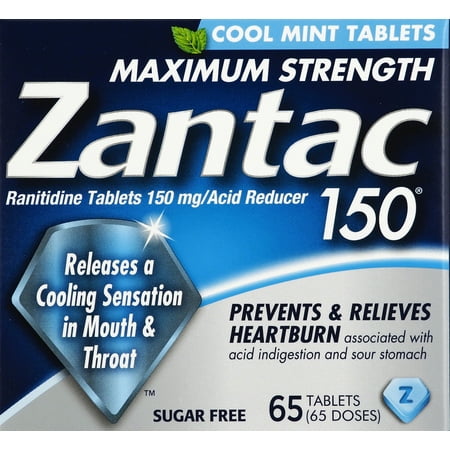 UPC 681421032049 product image for Zantac 150Mg Maximum Strength Cool Mint Acid Reducer, 65 ct | upcitemdb.com