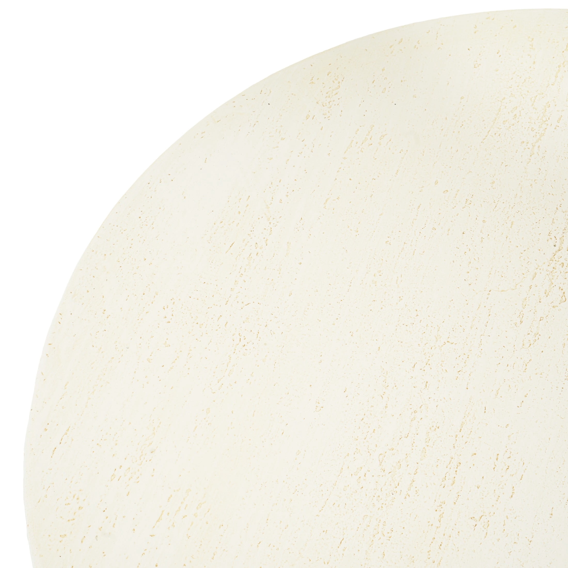 Christopher Knight Home 31.5" Lightweight Outdoor MGO Round Drum Coffee Table, Stone Look, Cream