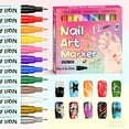thumbnail image 4 of 12 Colors Nail Art Pens Set, Waterproof DIY Nail Art Pens Set, 0.5MM Fine Tips Quick-Drying Nails Art Drawing Pens, Nail Painting Artistic Decorations, 4 of 6