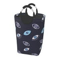 thumbnail image 1 of Evil Eyes Rectangular Laundry Basket Organizer , Collapsible Folding Tall Clothes Hampers for Laundry With Handles, 1 of 6