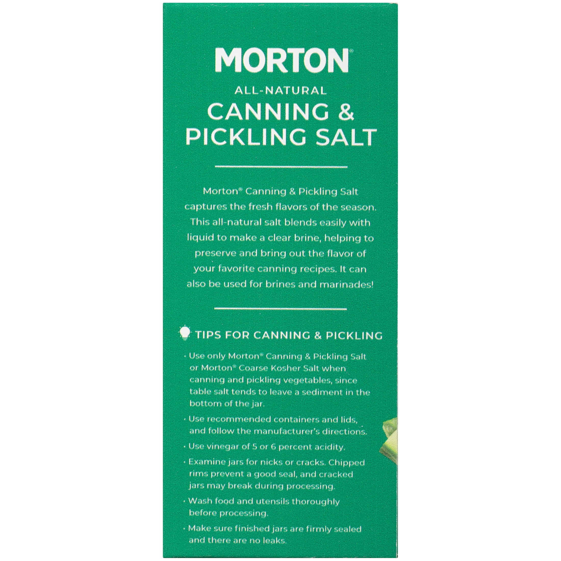 Morton Canning & Pickling Salt, Canning Salt, 4 lb