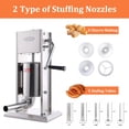 thumbnail image 4 of Hakka 2 in 1 Sausage Stuffer and Spanish Churro Maker Machines (7LB/3L), 4 of 10