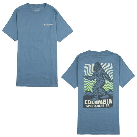 Columbia Men's Oswalt Big Foot T-Shirt Small Steel Blue