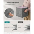 thumbnail image 4 of 8 Storage Cubes, 11" Non-Woven Fabric Bins with Double Handles Closet Organizers for Bedroom Living Room Cattail Gray, 4 of 7